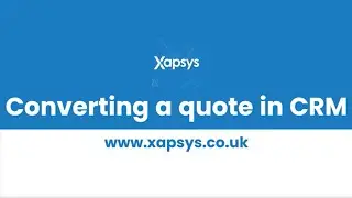 Converting a quote into a sales order in CRM