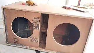 bass cabinet 1400 watt dual speaker bass box making process