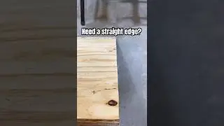 No Jointer? No problem! Get a straight edge every time. #woodworkingtipsandtricks #woodworking