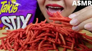 ASMR TRYING NEW TAKIS STIX | CRUNCHY EATING SOUND | NO TALKING MUKBANG | EATING SHOW | BINGS-ASMR