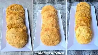 Crispy Stuffed Puri 3 Ways | Aloo Puri, Lentil Puri & Egg Puri Recipe 😋 Recipe #127