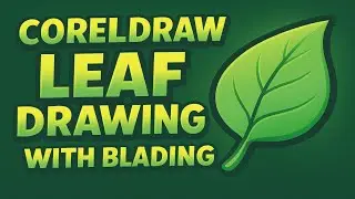 Рисование листа в CorelDraw с использованием техники 