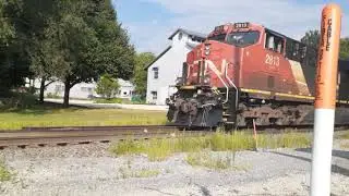 CN 3881 100TH YEAR ANNIVERSARY LEADS A TRAIN AT PLAINFIELD