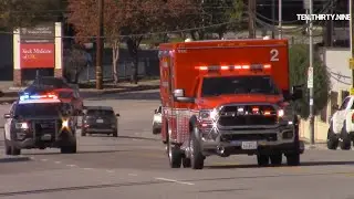 LAFD ALS RESCUE 2 RESPONDING CODE 3 W/ LASD UNIT TO - 438 