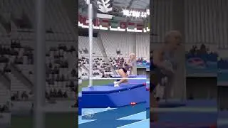 😳 This Pole Vault Looks Almost Impossible #PoleVaulting #InsaneSkills #SportsHighlight #AthleteLife