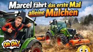 Farm Vlog 2/26 Marcel macht Praktikum und Mulcht die Wiese 👋🏻