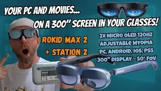 Rokid Max 2: очки дополненной реальности с дисплеем 300 дюймов, Micro OLED 120 Гц, совместимы с П...