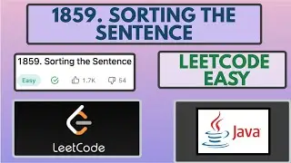 Leetcode | 1859. Sorting the Sentence | Easy | Java Solution