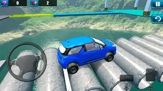 Compact Stunt Car Driving On Challenge Ramps Android Gameplay