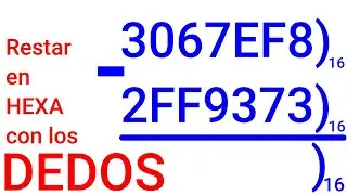 resta en hexadecimal