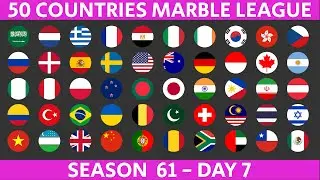 50 Countries Marble Race League Season 61 Day 7/10 Marble Race in Algodoo
