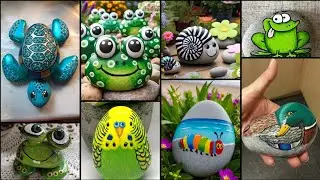 70+ Beautiful pebble stone painting ideas #trending #diy #art