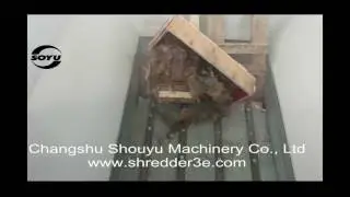 SOYU SR1600 single shaft shredder,shredding wood