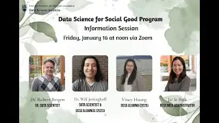Data Science for Social Good Program - Information Session - Friday, January 16