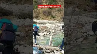 Gomathang River Crossing. Chumbub La #trek west Sikkim Nepal Border #shorts #shortsvideo