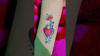 N letter Hand tattoo #shortsvideo#ffshorts