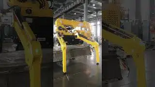 3-ton spider crane, one-click lifting#mechanical #spidercranes #automobile