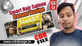 Saloon Banner Design in Coreldrow // Cdr Design #banner #cdrdesign #coreldraw 