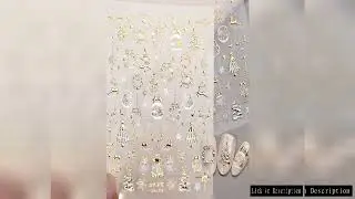 1pcs 5D Embossed Gold Christmas Crystal Ball Wreath Nail Sticker Shiny Bronzing Snowflake Snowman Na