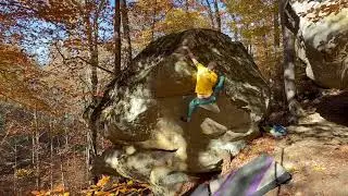 Wayne National Forest Bouldering: Death Dealer (V6)