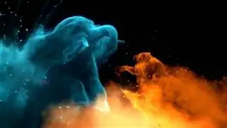 Color smoke animation video