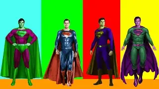 PUZZLE GAMES❤️Top Superheroes SUPERMAN RAINBOW - Wrong Heads Superheroes