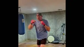 Retired Heavyweight Boxer Jerry Goff's first work out in years.