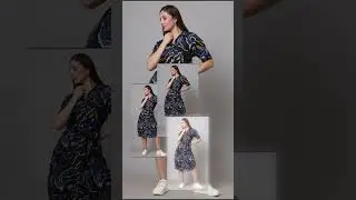 Unveiling the Art of Fashion 🖤✨ | Stunning Abstract Print Black Dress