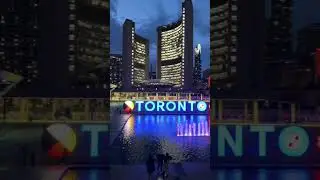 Nathan Square ||Night view|| Downtown Toronto #kesariya #music #song #canada #india #shorts