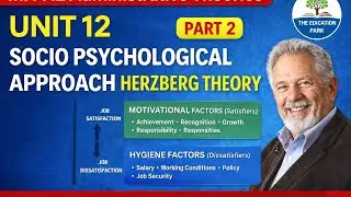MPA 12 Administrative Theories| Unit 12 | Socio Psychological Approach | Herzberg Two Factor Theory