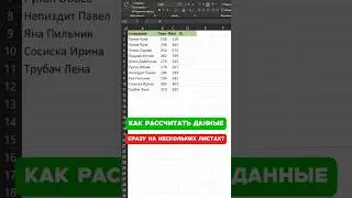 Calculate data across multiple sheets in Excel! #shorts