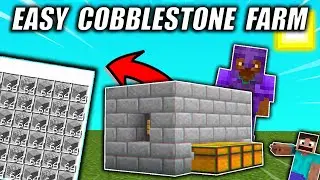 Minecraft Easy Cobblestone Farm Tutorial 2023