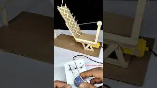 Folding Bridge Using DC Motor #tech #sciencemodel #dcmotor #shorts