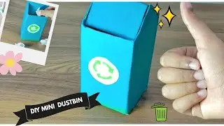 DIY Mini Dustbin from Cardboard l Cute & Easy Desk Organiser