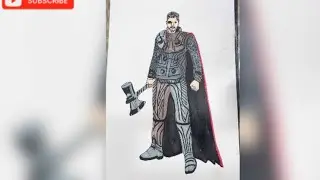 Marvel superhero thor || avengers end game painting || stone breaker painting
