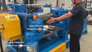 Two roll rubber mixing mill pre-delivery testing #rubbermachine  #rubbercompound #factory