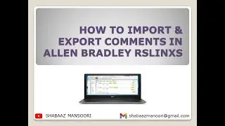 How to Export and Import PLC Comments in RSLogix 500 | Step-by-Step #guide  | @simautomation #plc