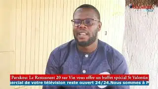 PARAKOU: Le Restaurant 20 sur Vin vous offre un buffet sp&eacute;cial St Valentin