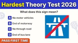 Theory Test 2026 UK | HARDEST Official DVSA Styled Questions (Updated!) | PASS FIRST TIME