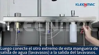 KLEENMAC -Instalaci&oacute;n de grifo lluvia integrado inteligente a fregadero de cocina Modelo CERUS
