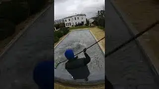 POOL SAFETY COVER CLEAN! #shorts #thep00lguy #satisfying #cleaning