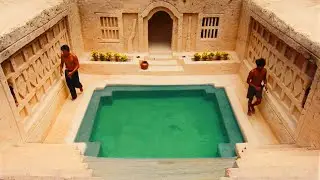30 Days Build The Best Underground House and Swimming Pool