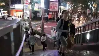 Night time walk around Shibuya and Grandbell Hotel Oct 11, 2017