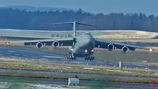 [FullHD] U.S. Air Force Lockheed C-5M Super Galaxy landing at Zurich/ZRH/LSZH