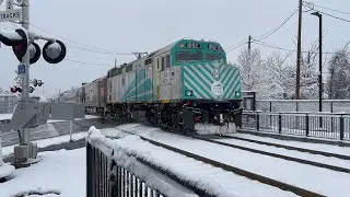 MBTA F40PH 4C and more MBTA trains in Chelsea MA! 