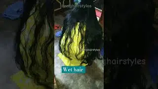 Wet hair working #wethair #openhair #longhair #shorts