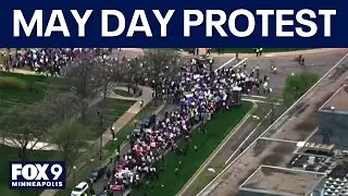 Donald Trump, Elon Musk protesters hold May Day rally at State Capitol