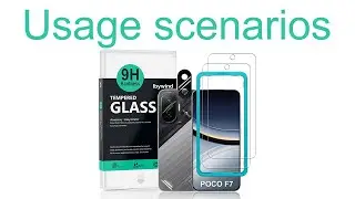 Poco F7 5G Tempered glass ibywind Protector & Easy Install Kit & Camera Lens Protector