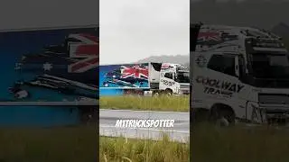 Twin Steer Quad Axle semi trailer from Coolway Trans. #m1truckspotter  #volvotrucks #truck