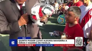 Ica: Quinto Poder llev&oacute; alegr&iacute;a navide&ntilde;a a ni&ntilde;os y madres de familia
